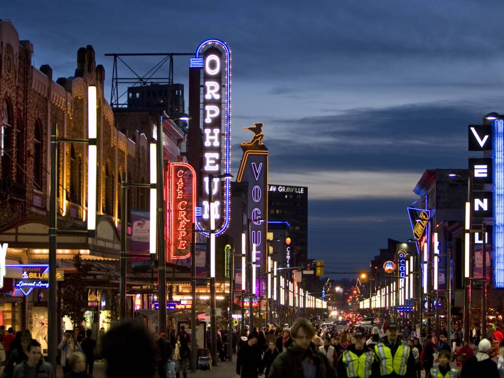 Granville Street nighttime event