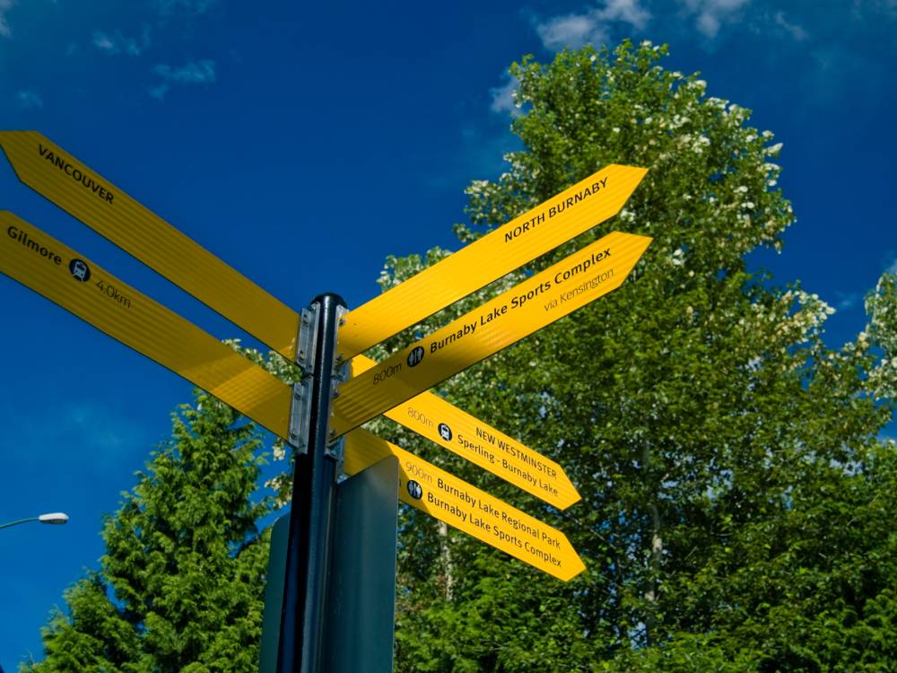 CVG burnaby lake signs