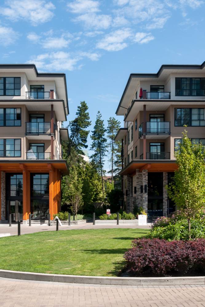 exterior of mid-rise residential 