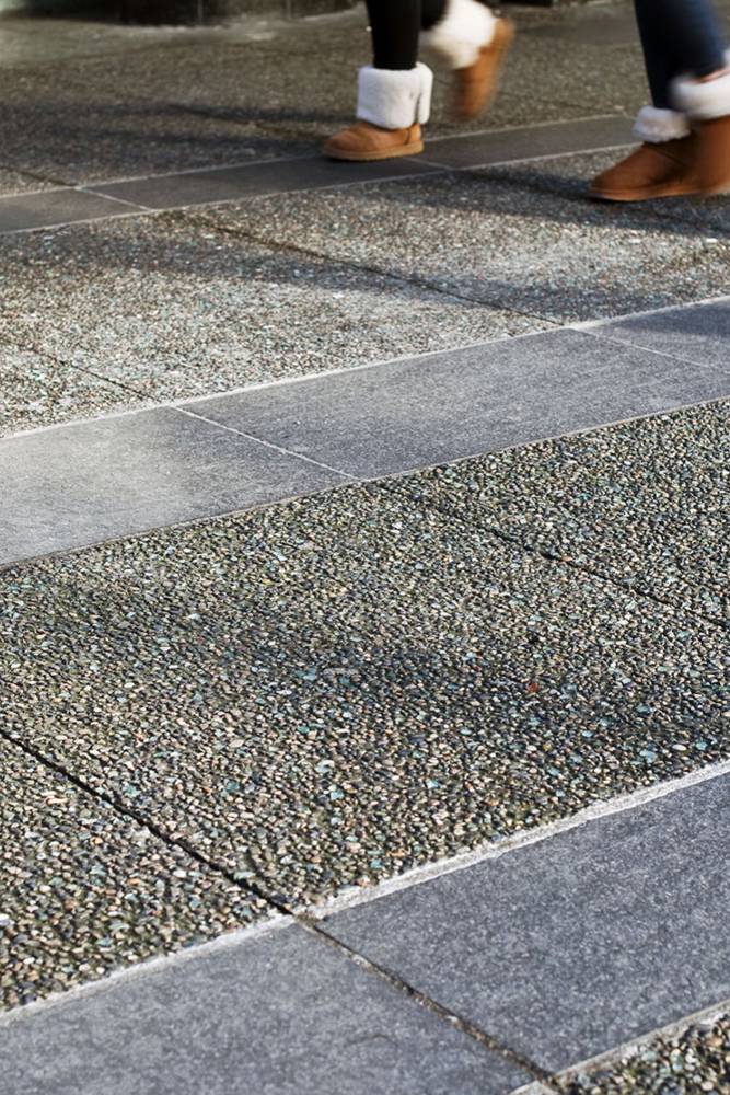 Close up of paving at Granville Street.