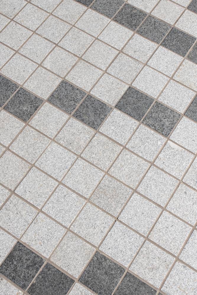photo detail of paving patterns.