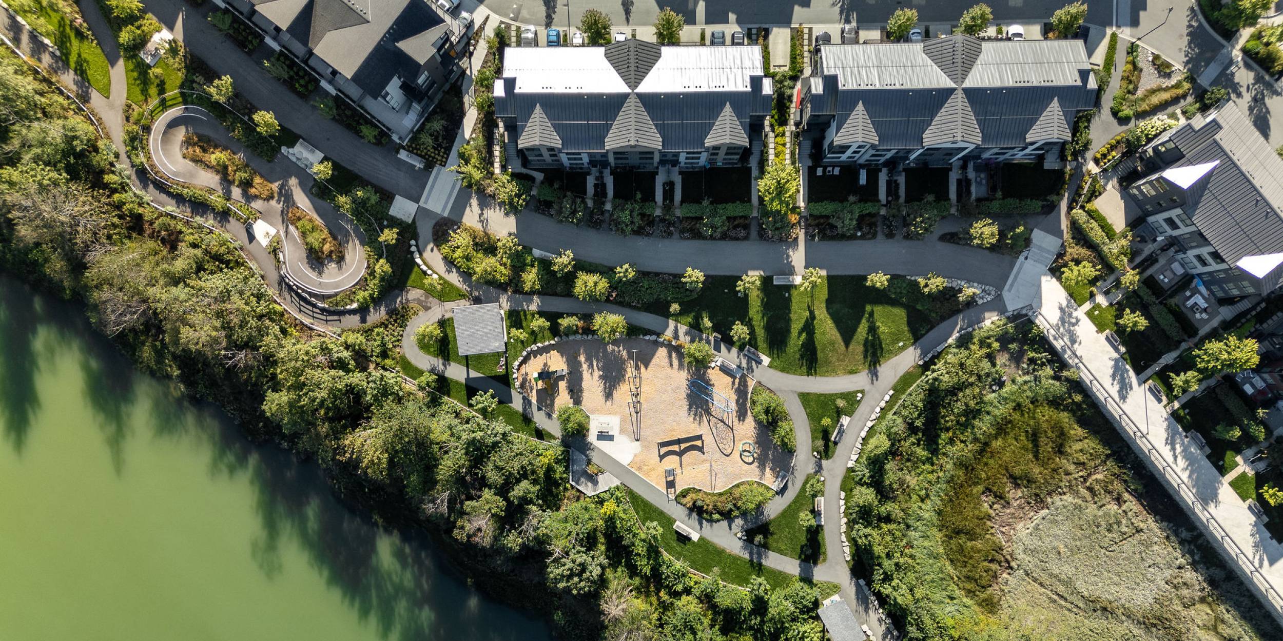 Aerial photo of park