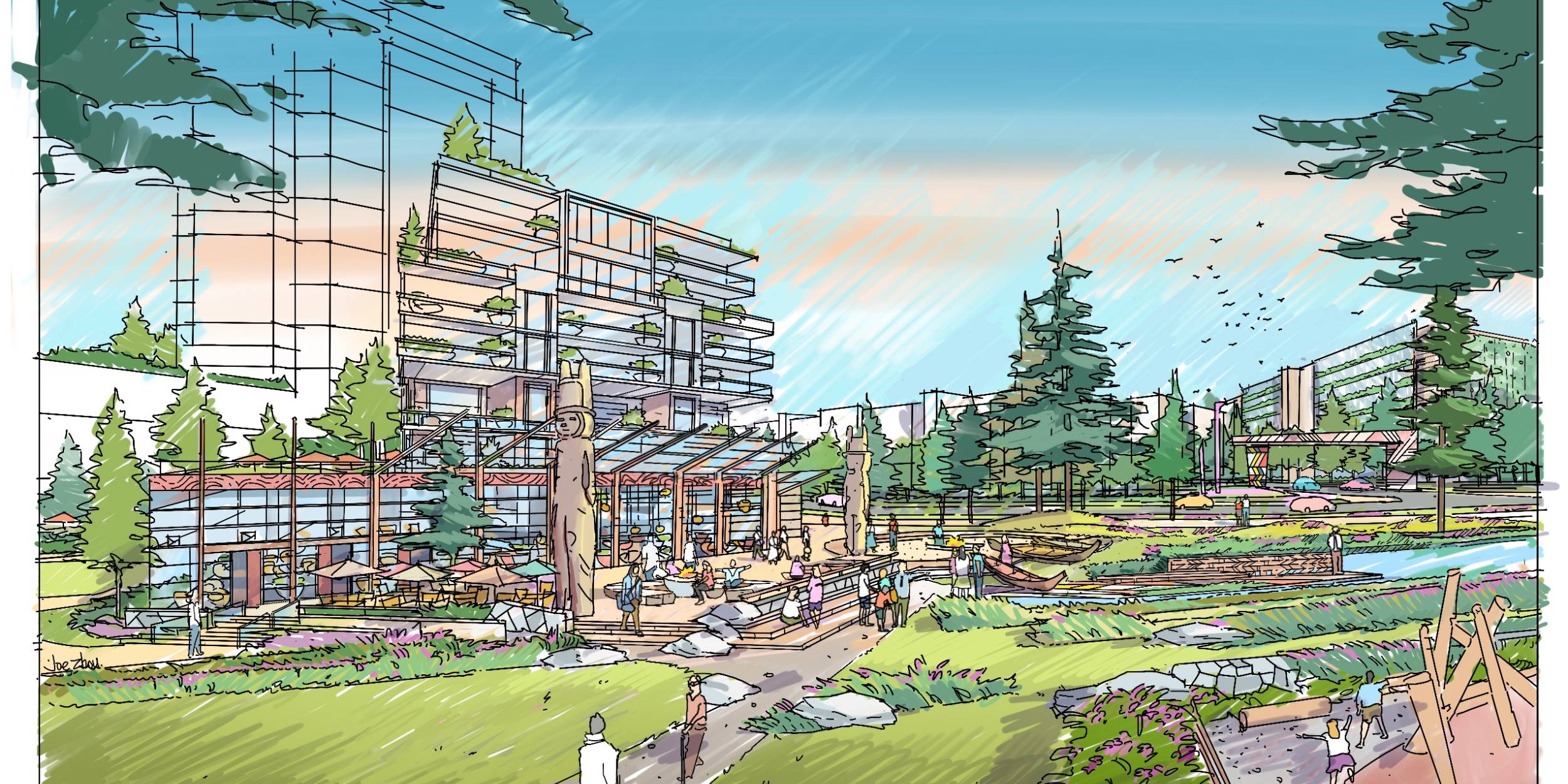 Sketch of proposed cultural centre.