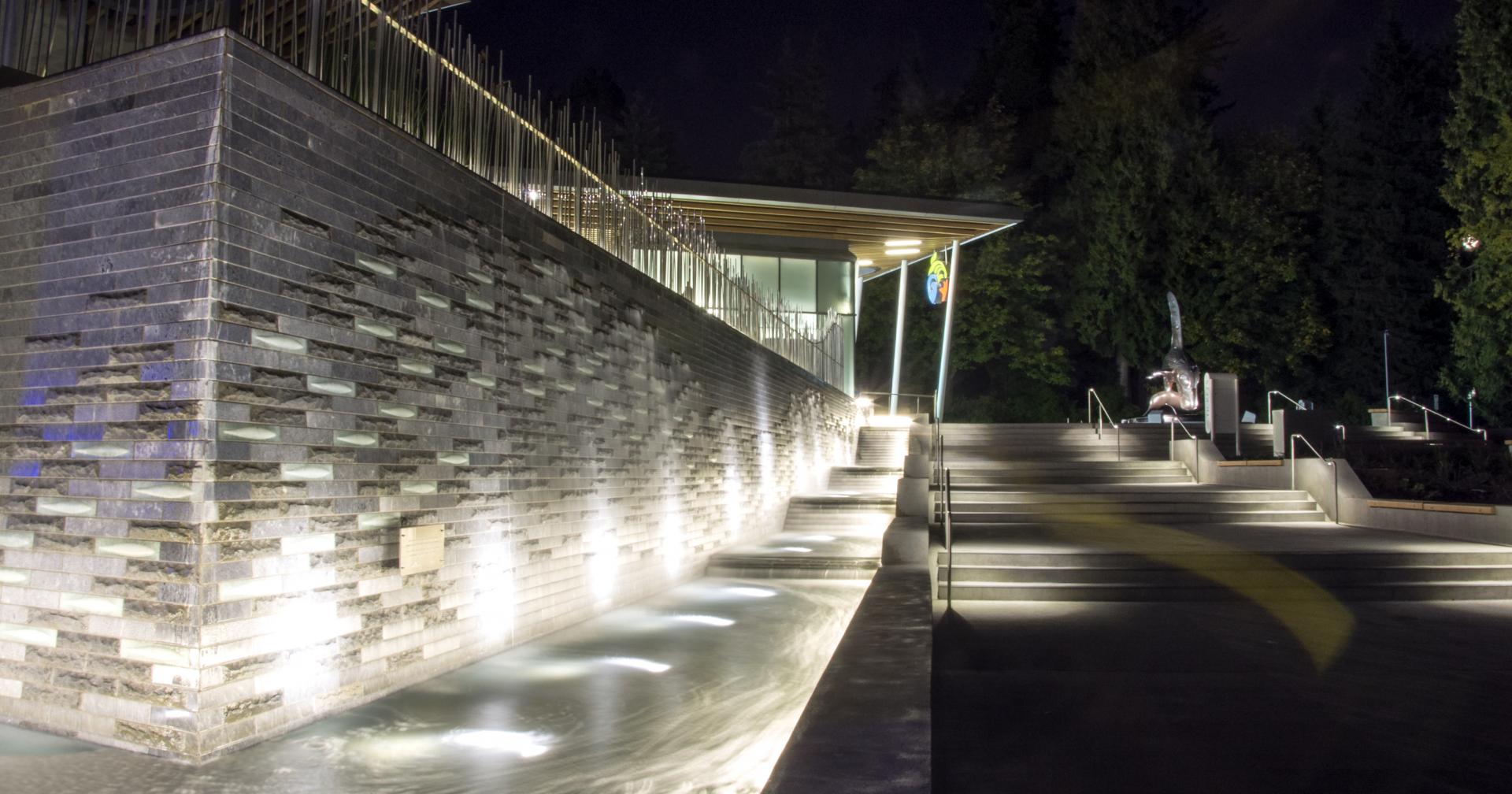 Vancouver Aquarium at night