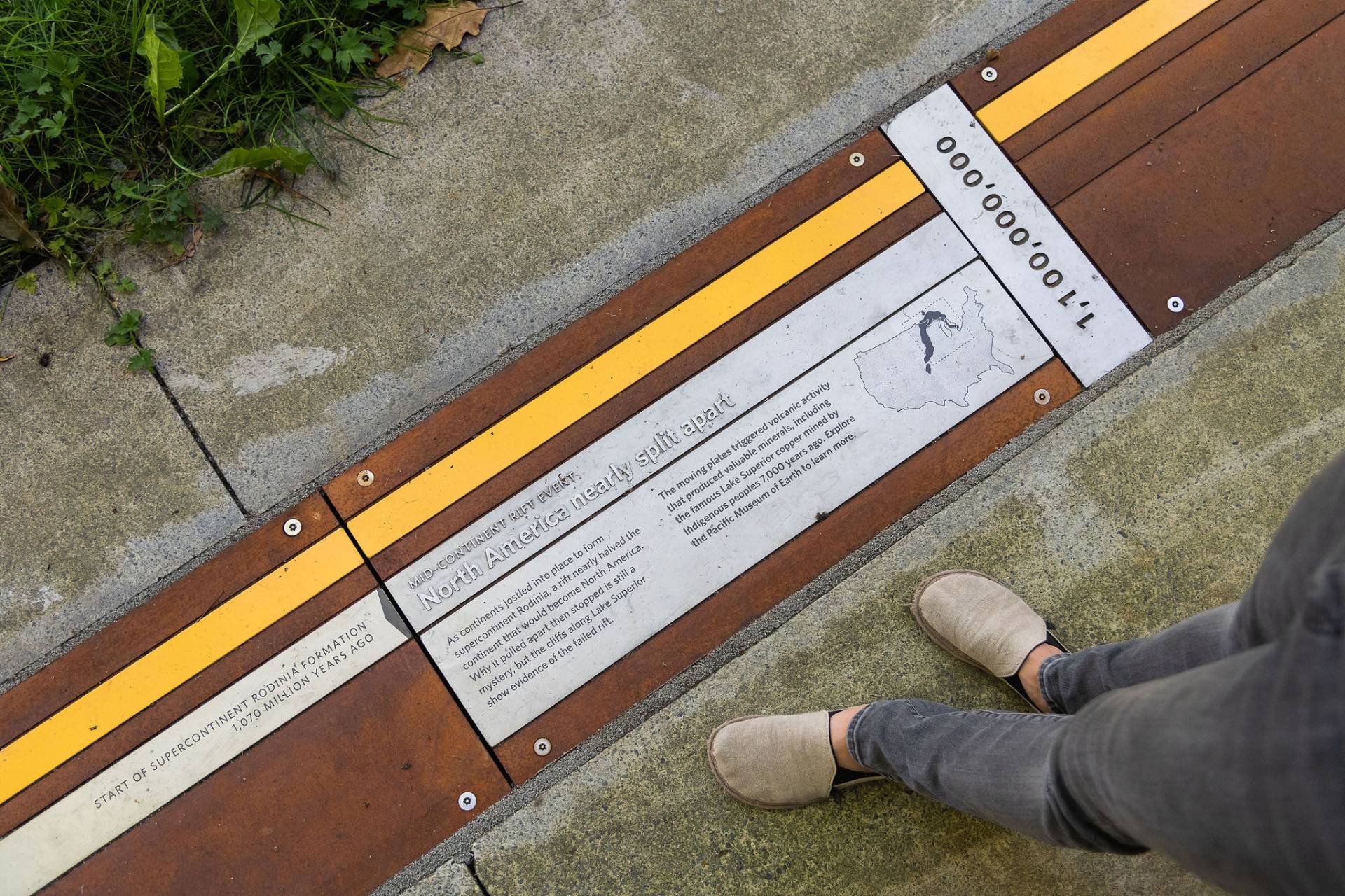Person standing near exhibit